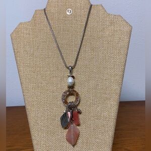 Chico’s Pearl and Stone Long Pendant